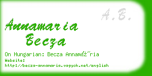 annamaria becza business card